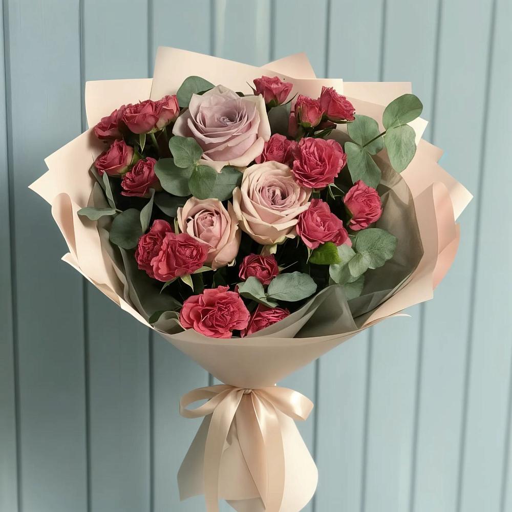 Букет цветов из: Гвоздики и Розы в Гвардейске