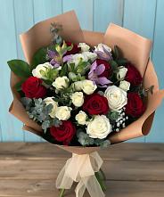 Букет цветов из:  Розы и Альстромерии #REPLACE_PRED# Гвардейске