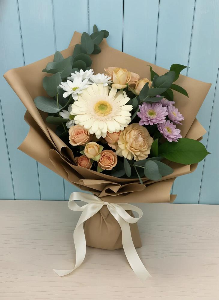 Букет цветов из: Герберы и Хризантемы в Гвардейске