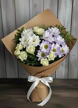 Букет цветов из:  Хризантемы и Розы в Гвардейске