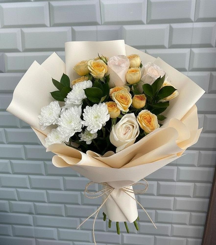 Букет цветов из: Розы и Хризантемы в Гвардейске