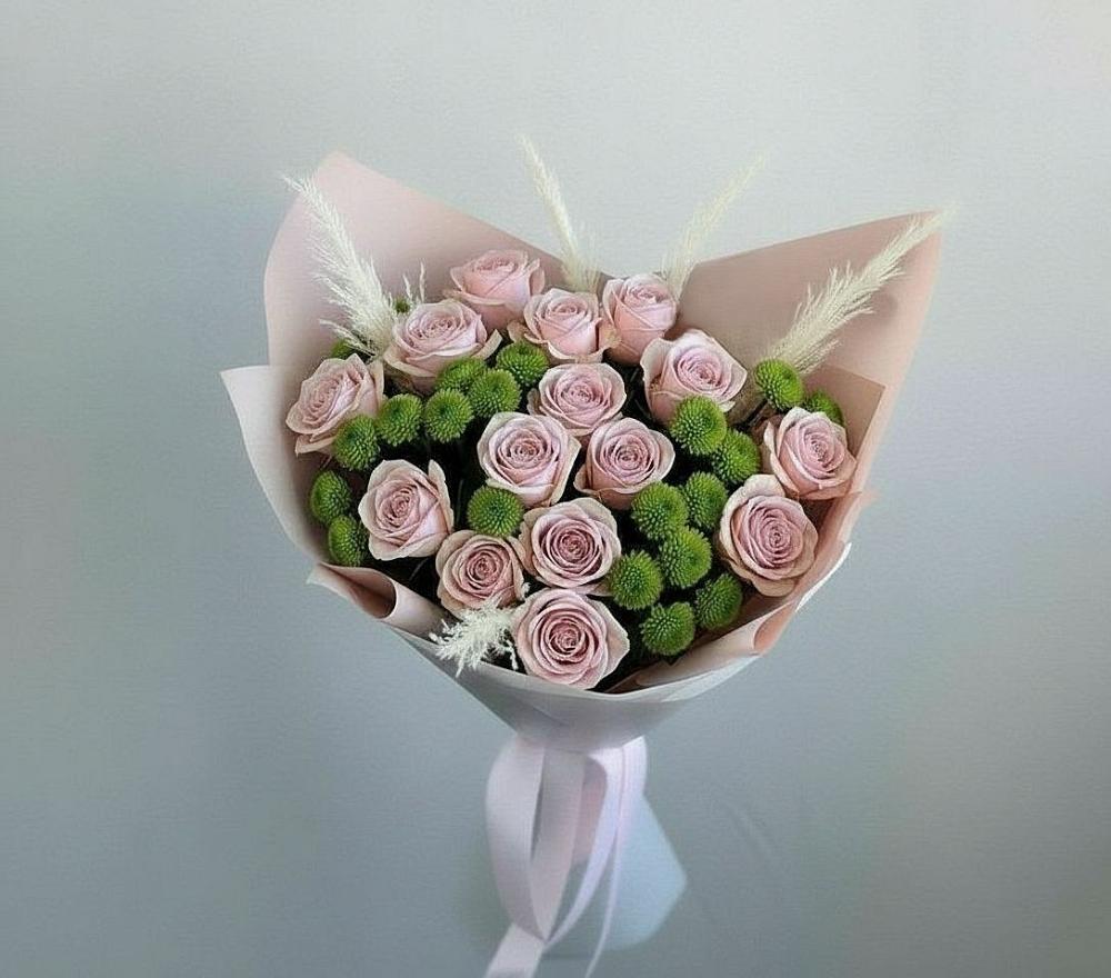 Букет цветов из: Розы и Хризантемы в Гвардейске