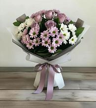 Букет цветов из:  Хризантемы и Розы в Гвардейске