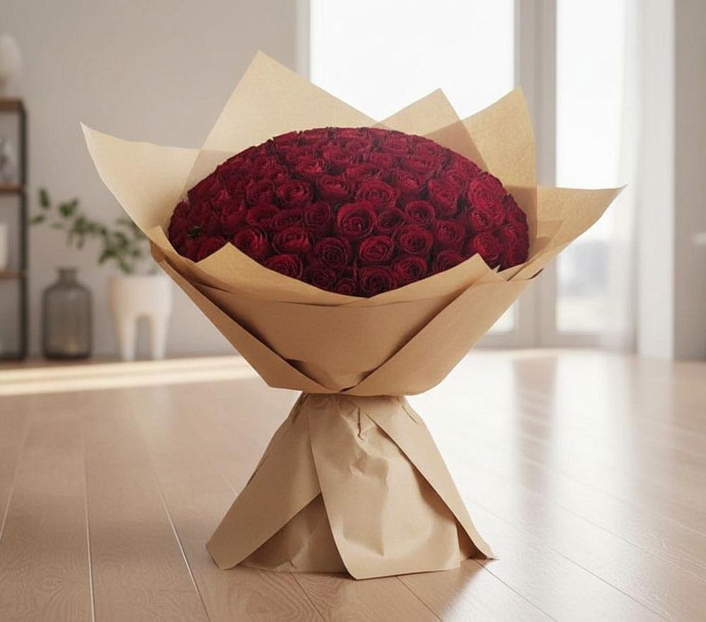 Букет 101 Красная роза в Гвардейске