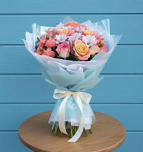 Букет цветов из:  Хризантемы и Розы в Гвардейске
