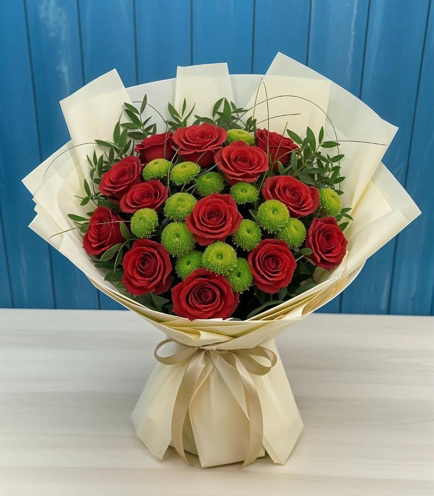 Букет цветов из: Розы и Хризантемы в Гвардейске